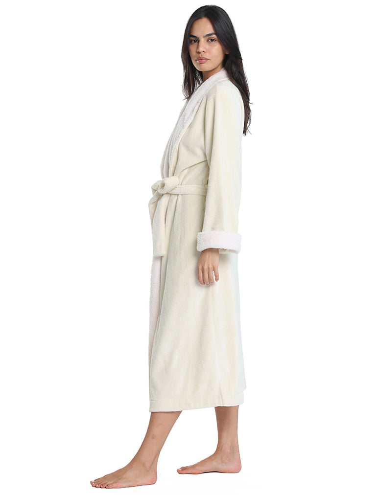 Sherpa Soft Robe with Eye Mask