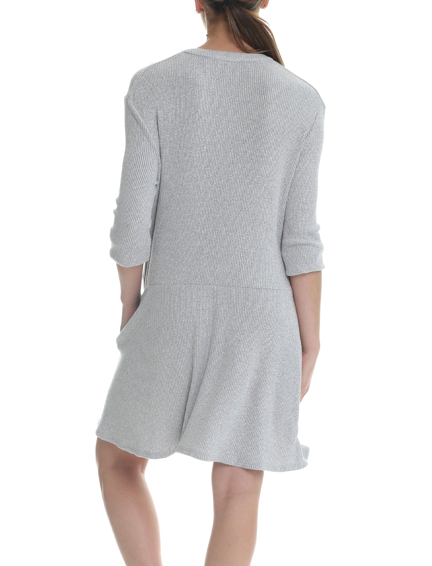 Soft Touch Rib Nightie in Grey Marl