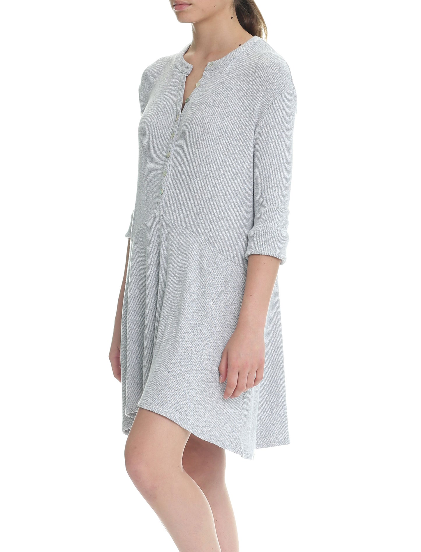 Soft Touch Rib Nightie in Grey Marl
