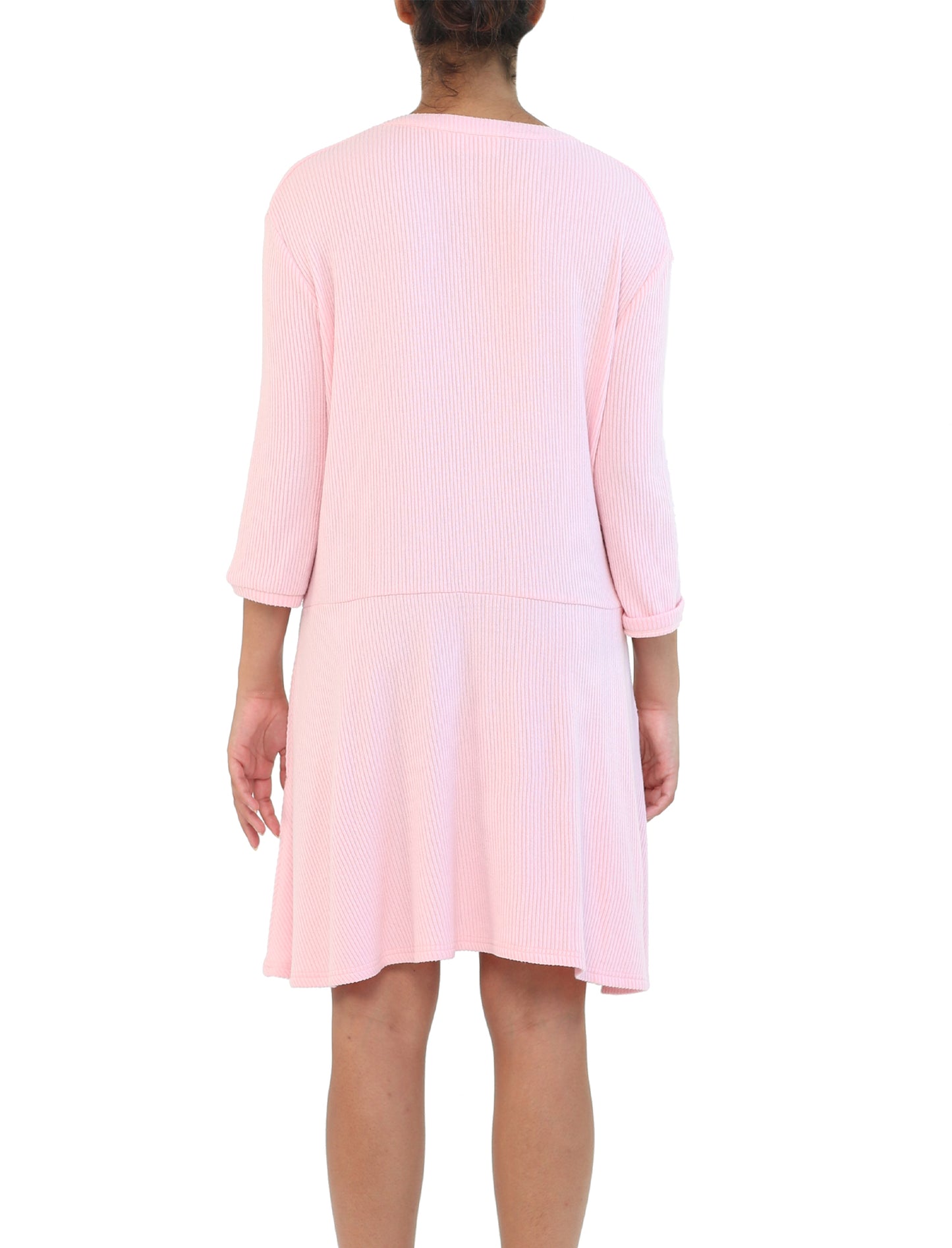 Soft Touch Rib Nightie in Misty Pink