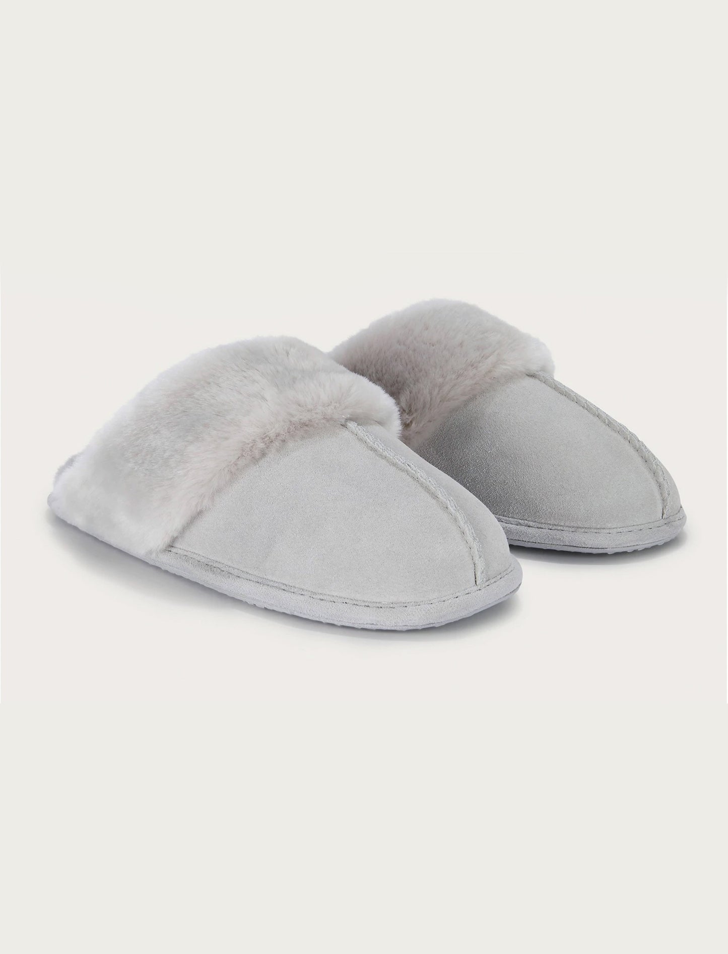 Suede Mule in Grey