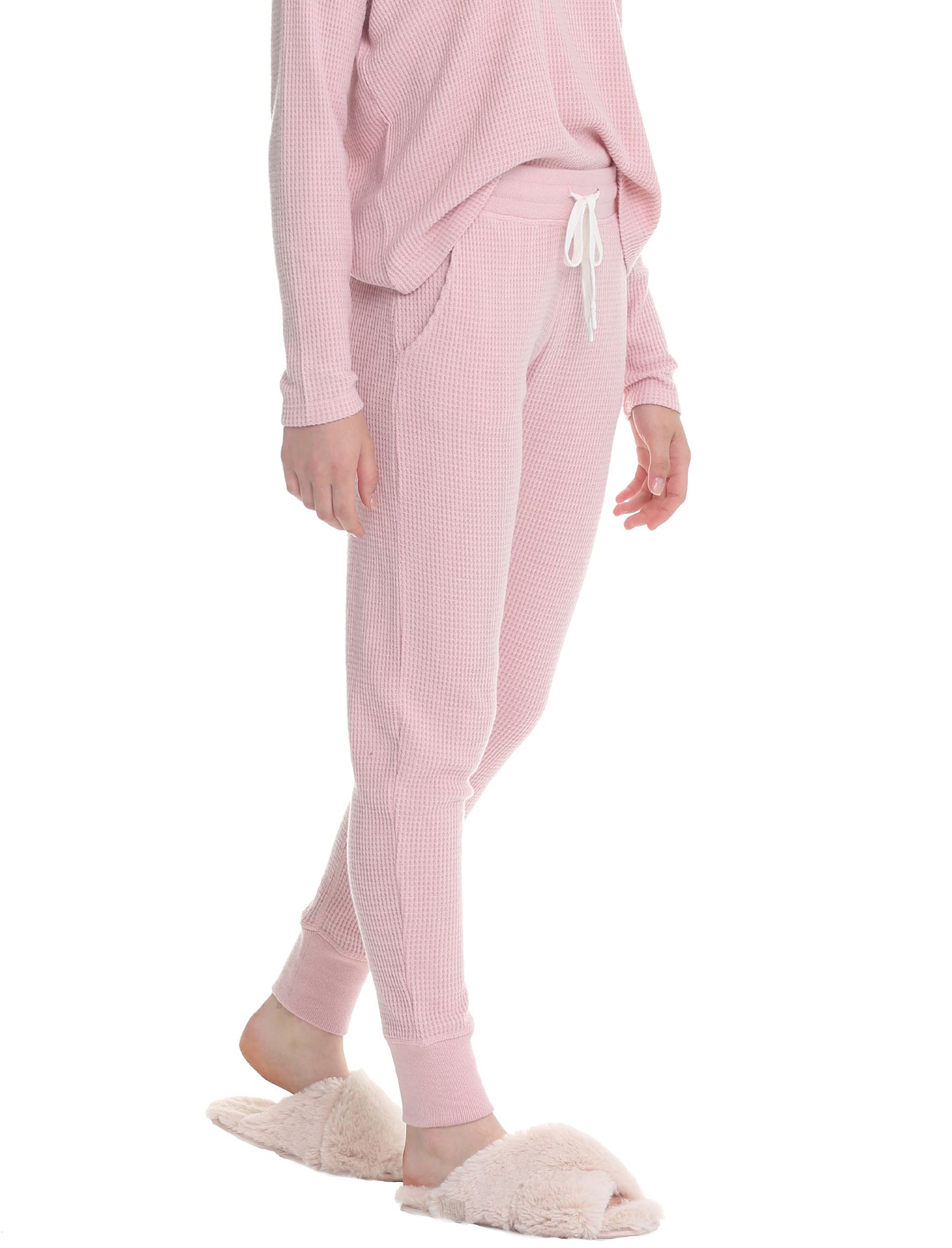 Super Soft Waffle Jogger in Pink