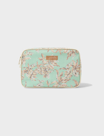 PAPINELLE LARGE deals BUBBLE PINK FLORAL COSMETIC BAG