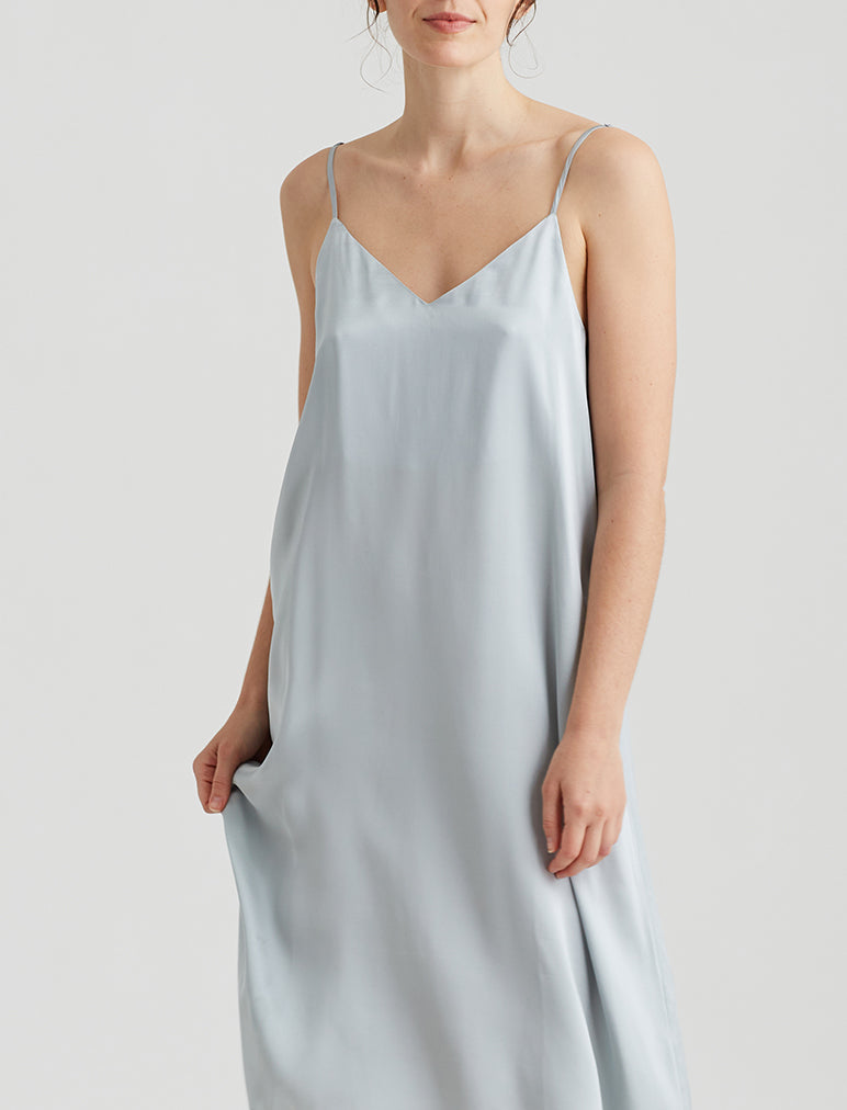 Women Mulberry Silk Full Slips Dresses Cami Under Dress Slip Chemise  Nightgown