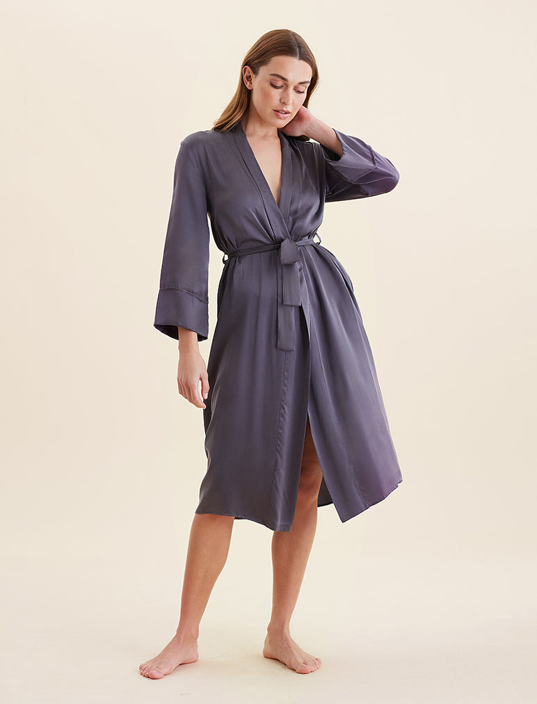 Audrey Mulberry Silk Long Robe