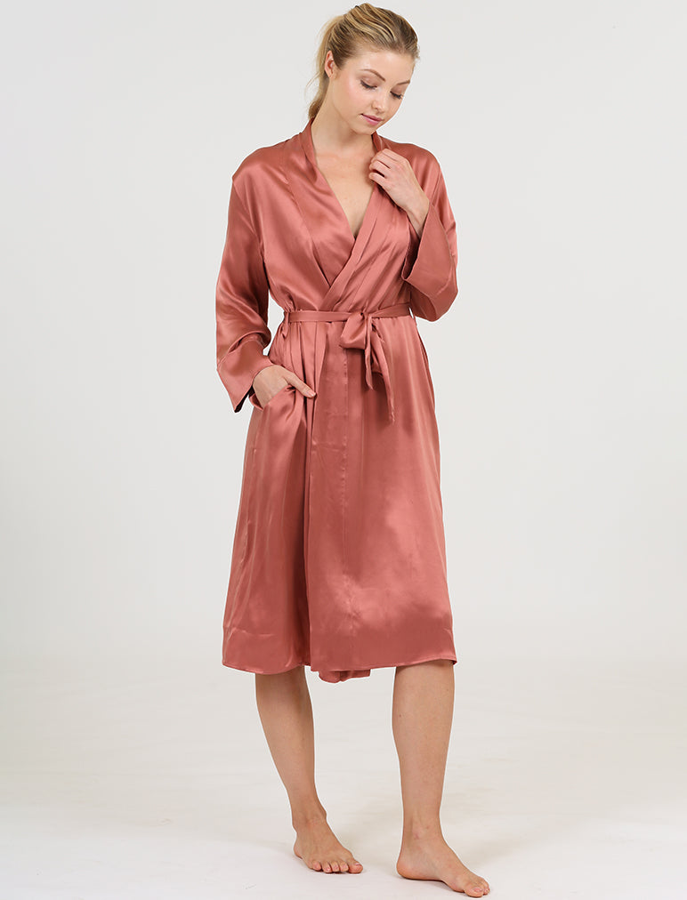 Audrey Washable Silk Long Robe