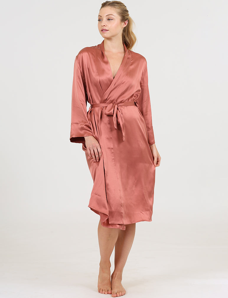 Audrey Washable Silk Long Robe