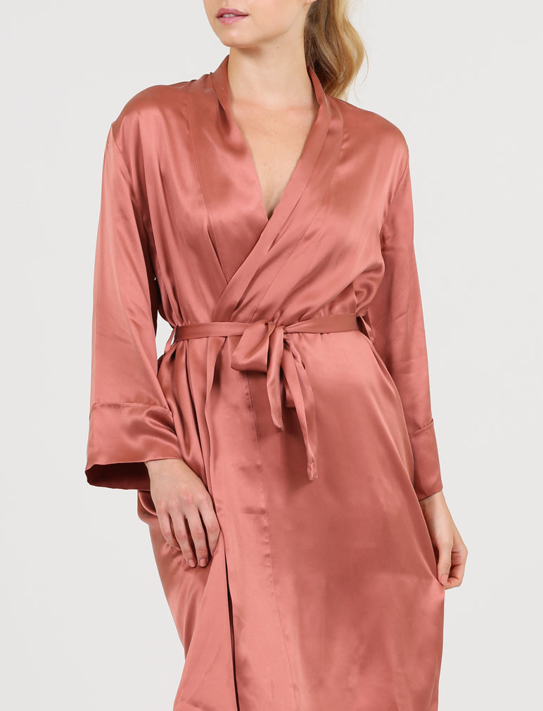 Audrey Washable Silk Long Robe