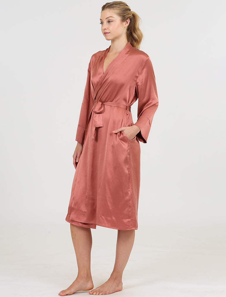 Audrey Washable Silk Long Robe