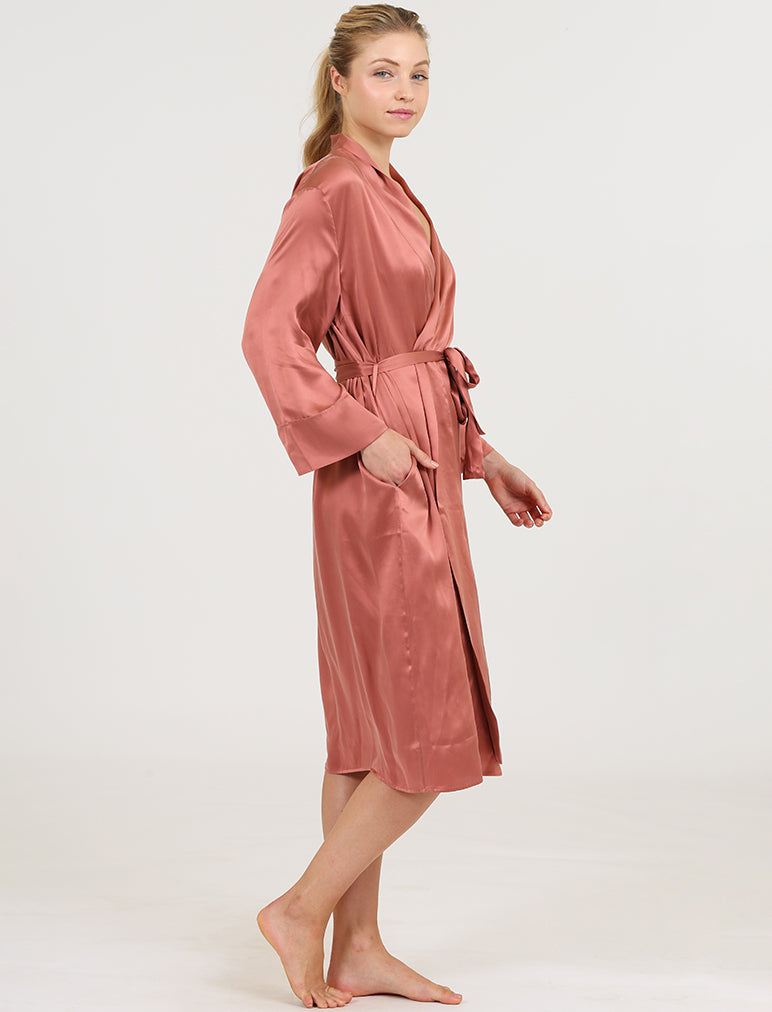 Audrey Washable Silk Long Robe