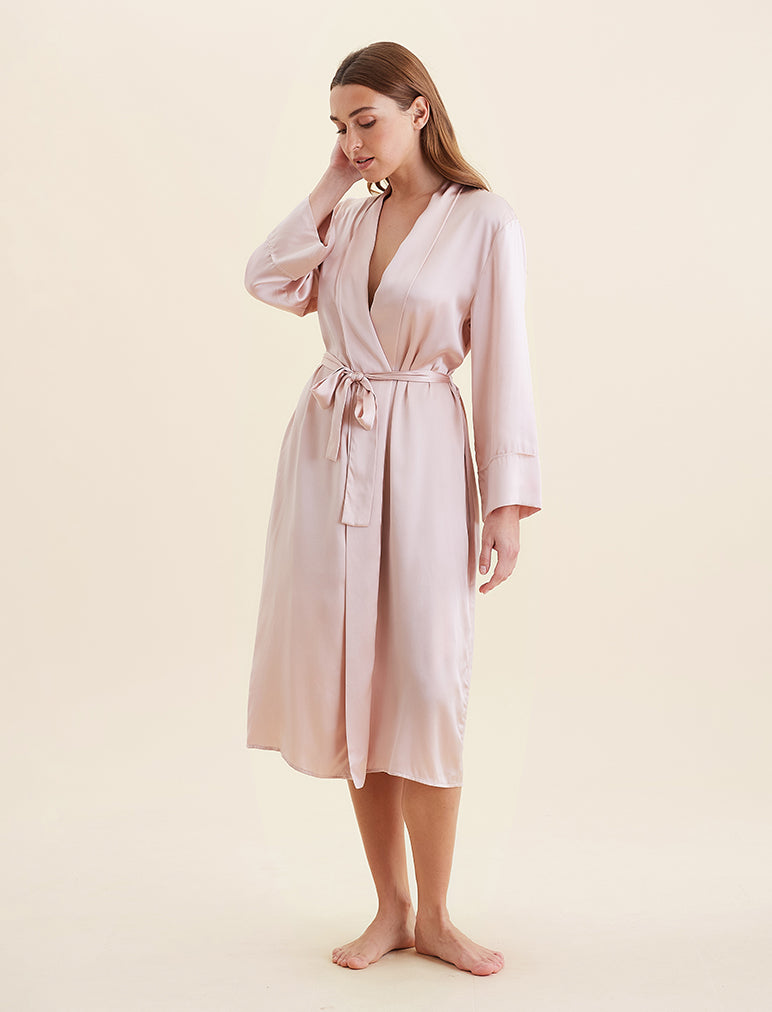 Audrey Washable Silk Long Robe