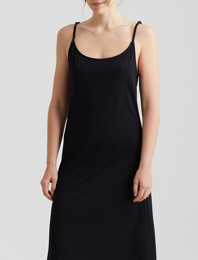 Papinelle Basic Maxi Knit Nightgown in Black Papinelle