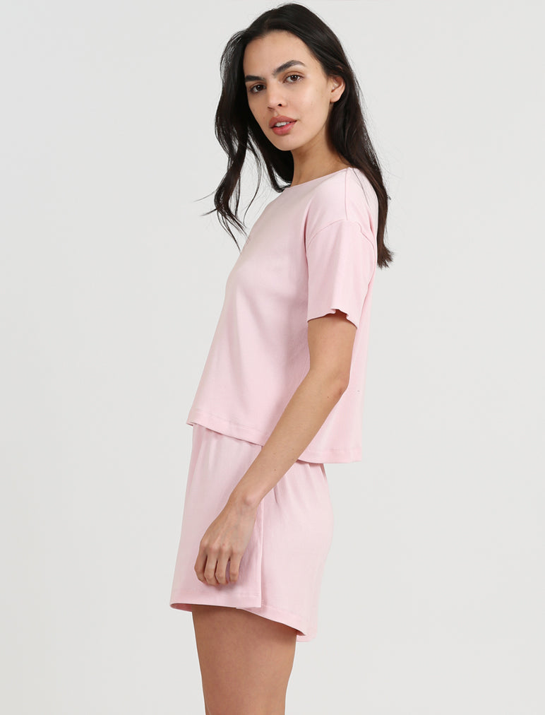 Luxe Rib Soft Touch Tee and Boxer Set