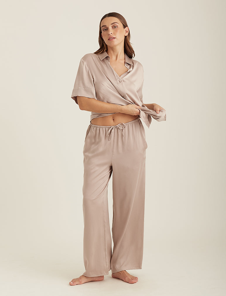 Audrey Silk Wide Leg Pant Papinelle Sleepwear US