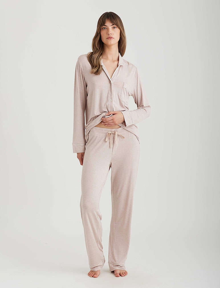ELLY & E Pajama Set for Women – Soft Womens Pajamas Set Long Sleeve  Sleepwear Nightwear for Ladies Comfortable Pj Loungewear