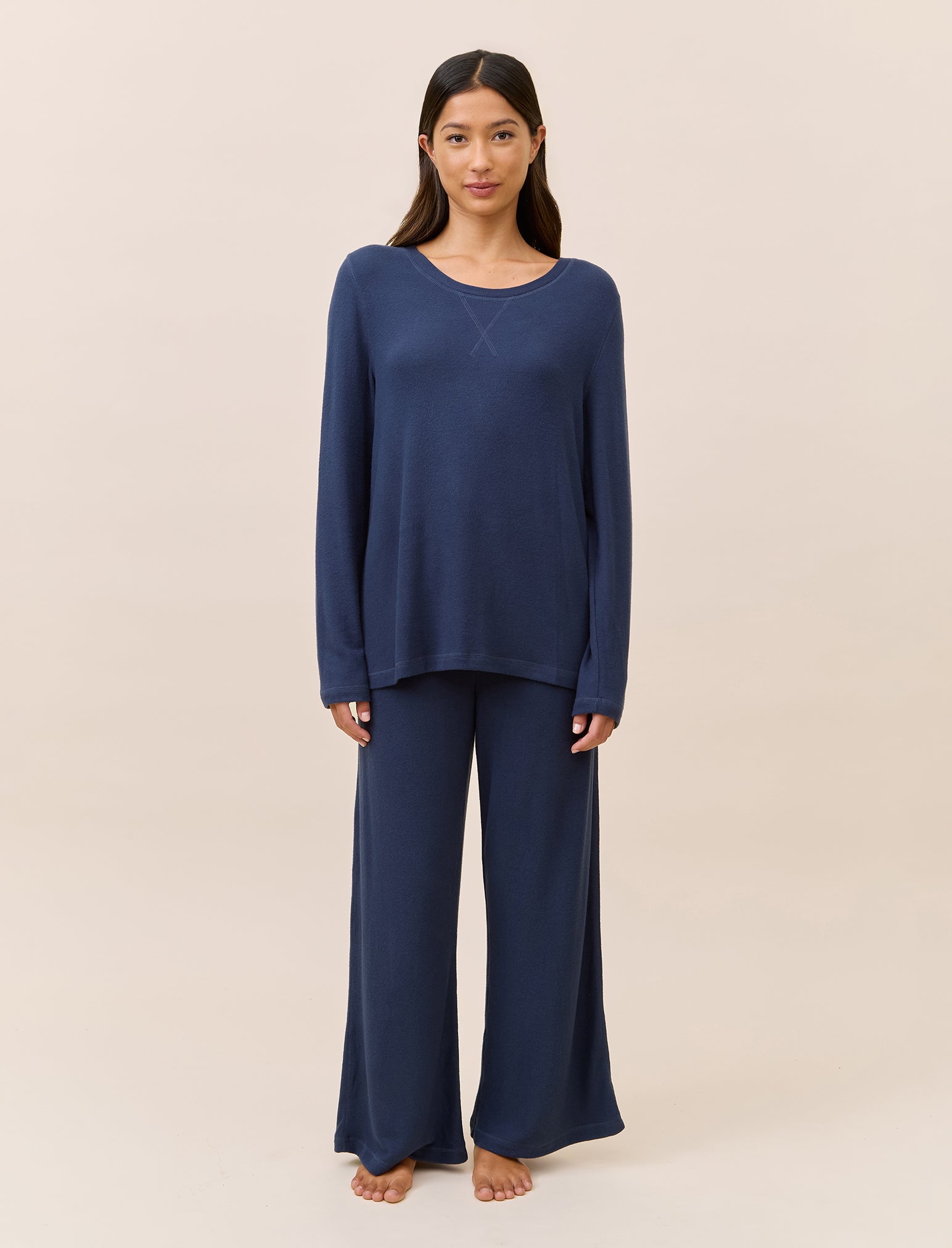 Feather Soft Long Sleeve Top & Wide Leg Pant