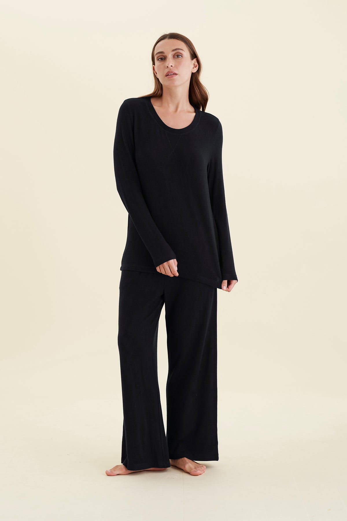 Feather Soft Long Sleeve Top & Wide Leg Pant