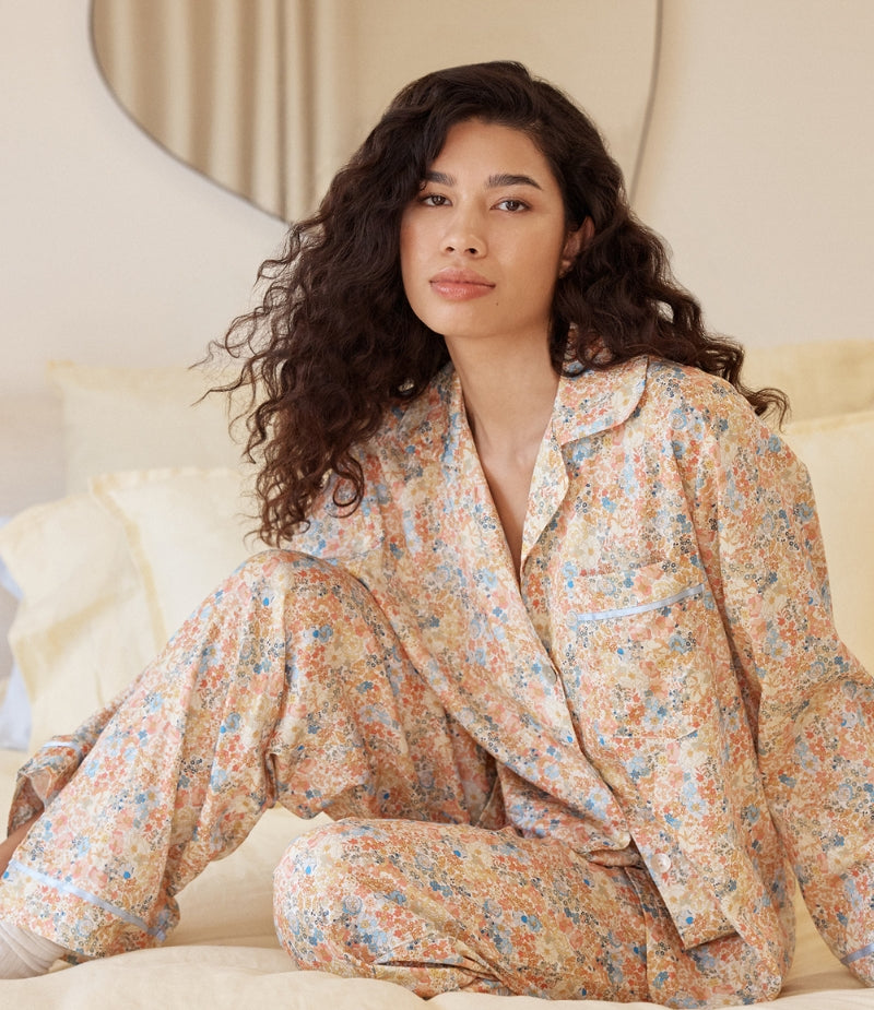 Camille Silk Lace Cami and Boxer Set