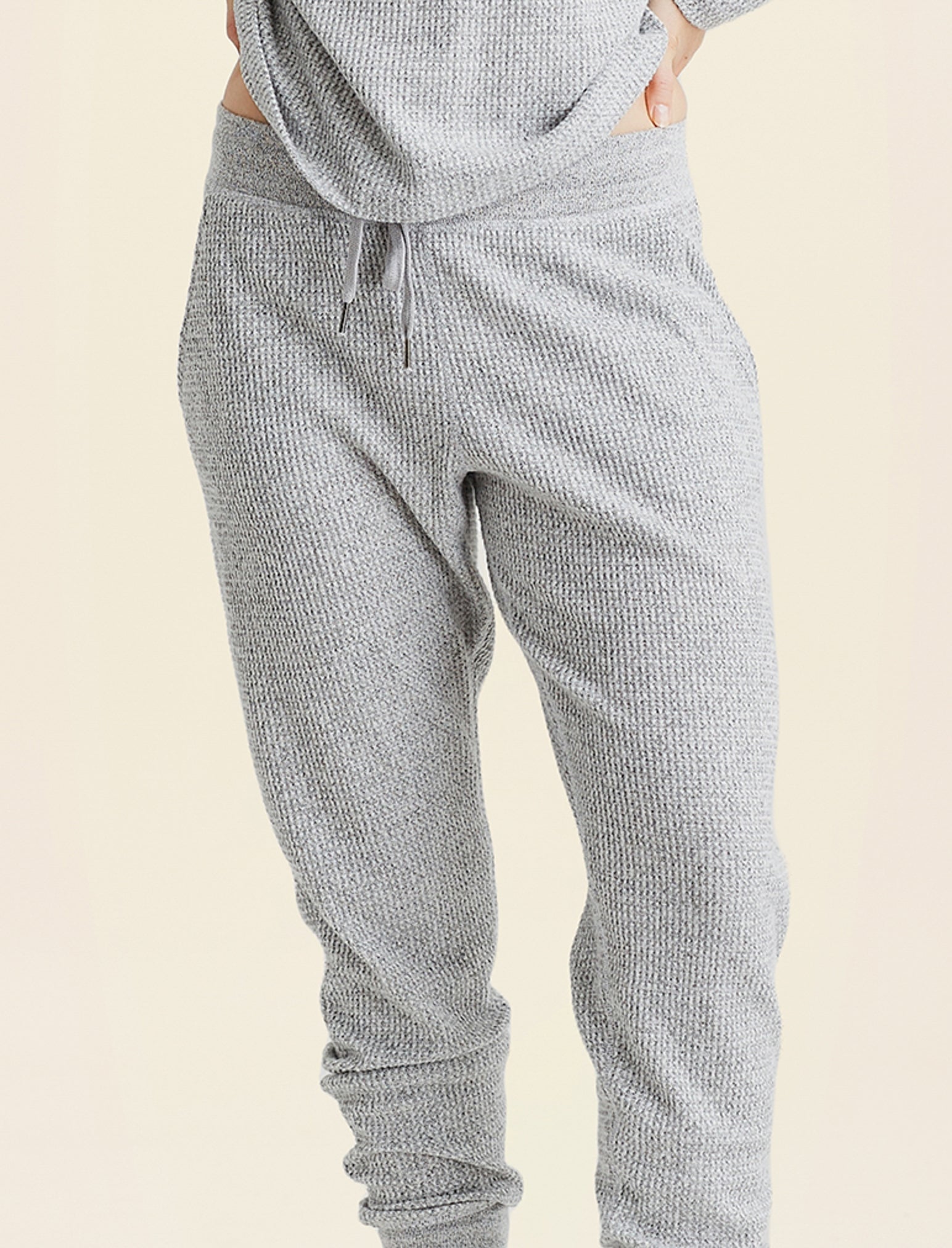 Super Soft Waffle V-Neck Top and Jogger Set