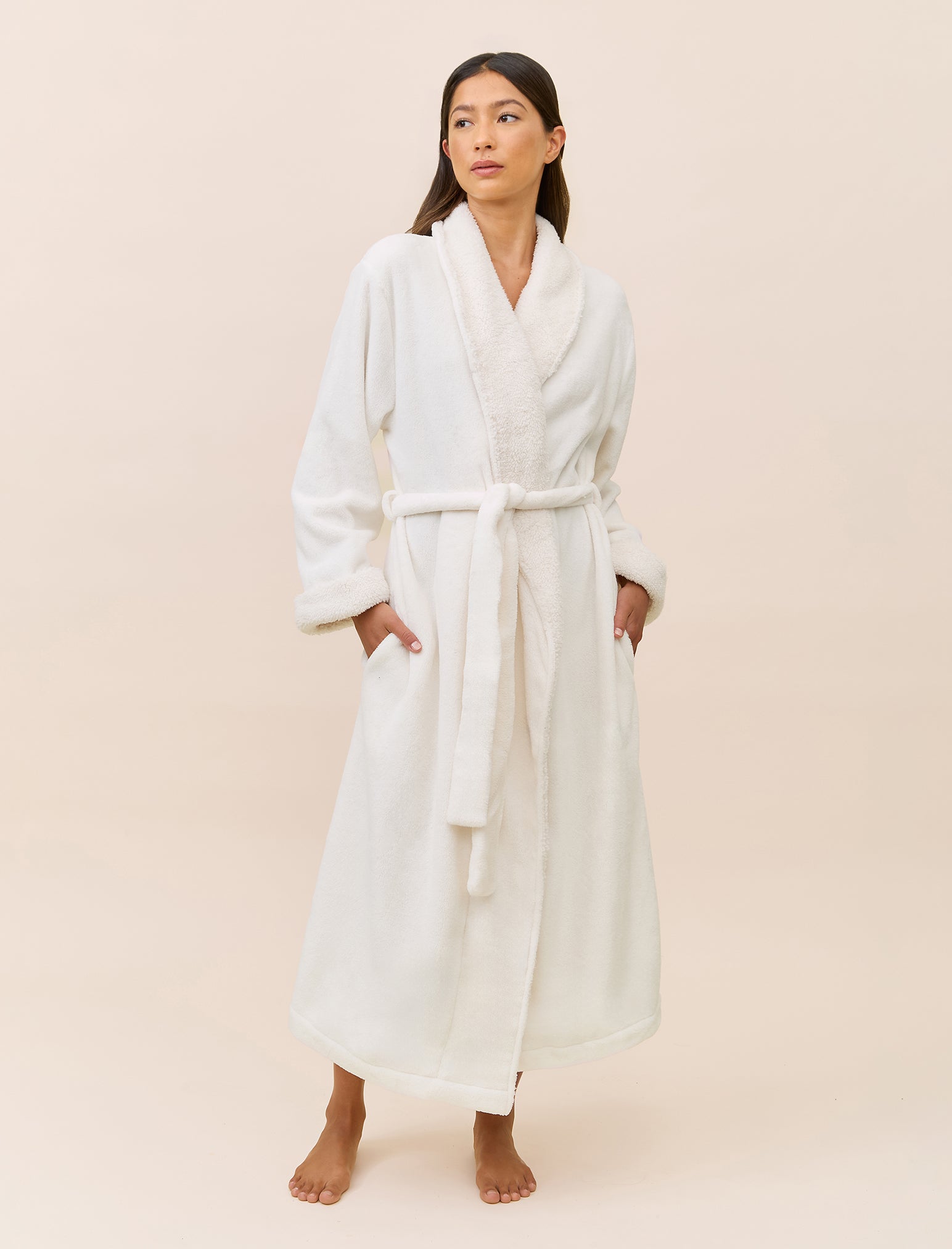 Sherpa Soft Robe with Eye Mask