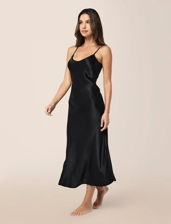 Papinelle Audrey Washable Silk Bias Slip, M / Black Papinelle Audrey Washable Silk Bias Slip, M / Black