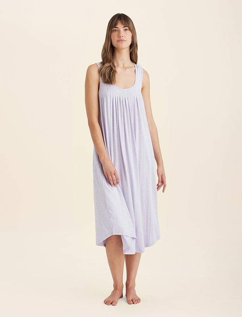 Kate Modal Soft Pleat Front Maxi Nightgown