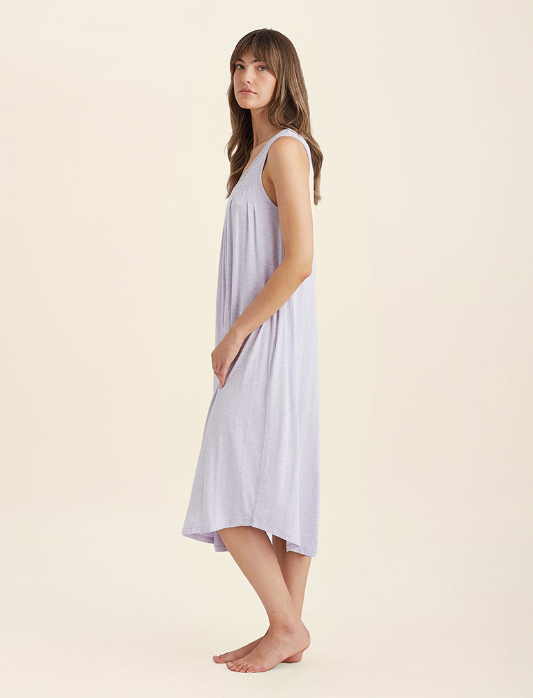 Kate Modal Soft Pleat Front Maxi Nightgown