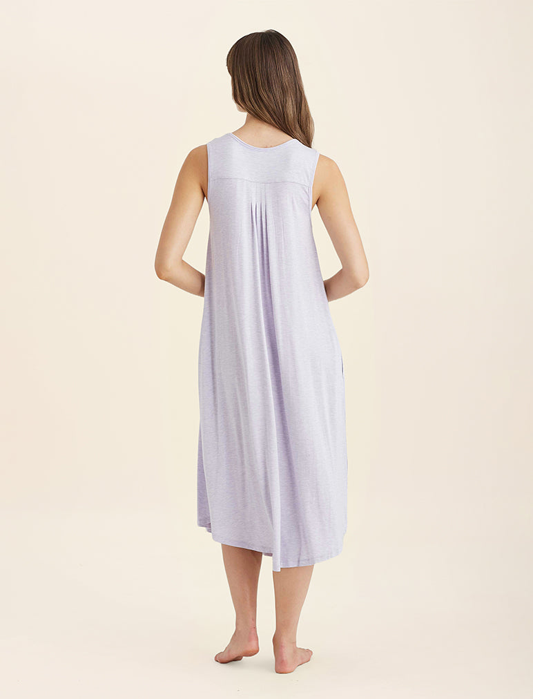 Kate Modal Soft Pleat Front Maxi Nightgown