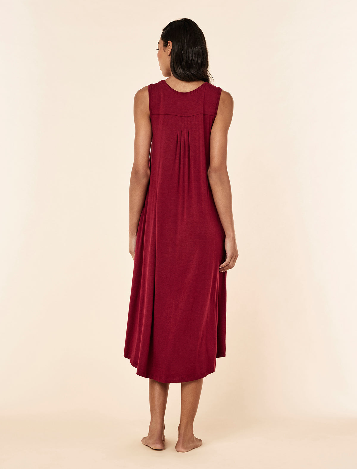 Kate Modal Soft Pleat Front Maxi Nightgown