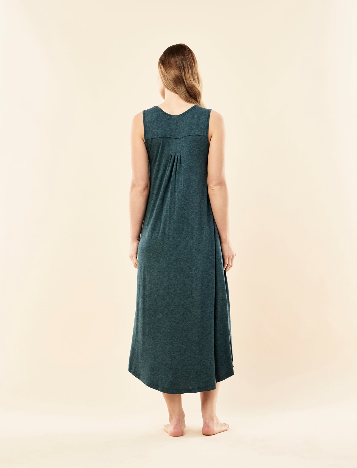 Kate Modal Soft Pleat Front Maxi Nightgown