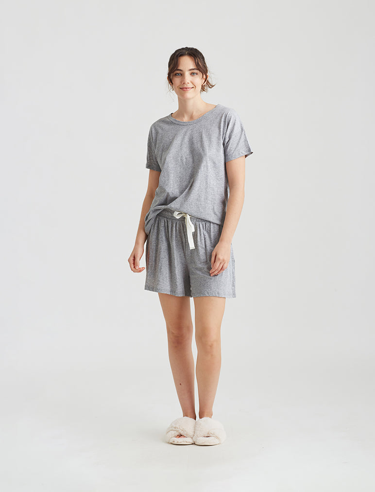 T-Shirt Bra - Grey Marl  Sustainable Tencel Bralette – Stripe