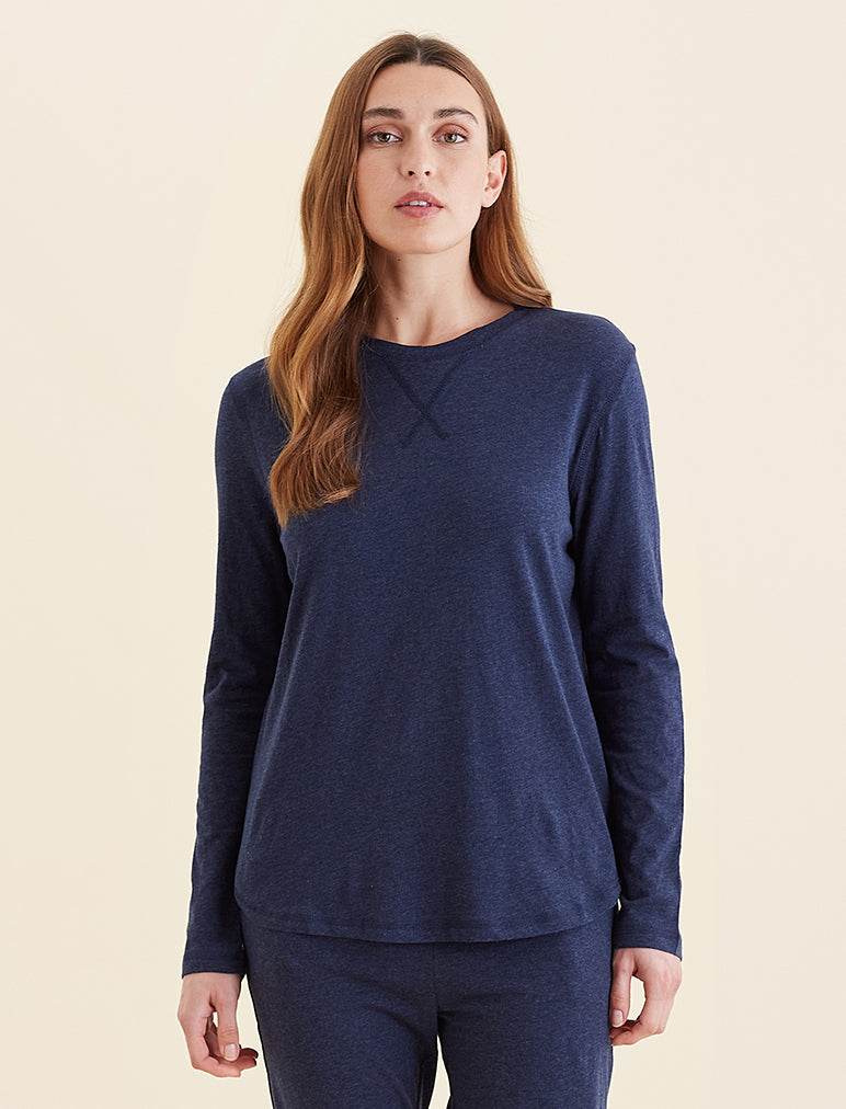 Jada Organic Cotton Long Sleeve Knit Tee