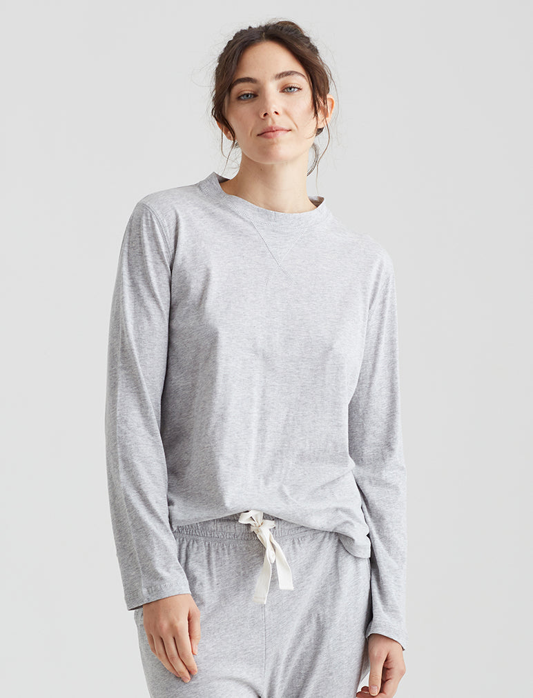 Jada Organic Cotton Knit Long Sleeve Tee