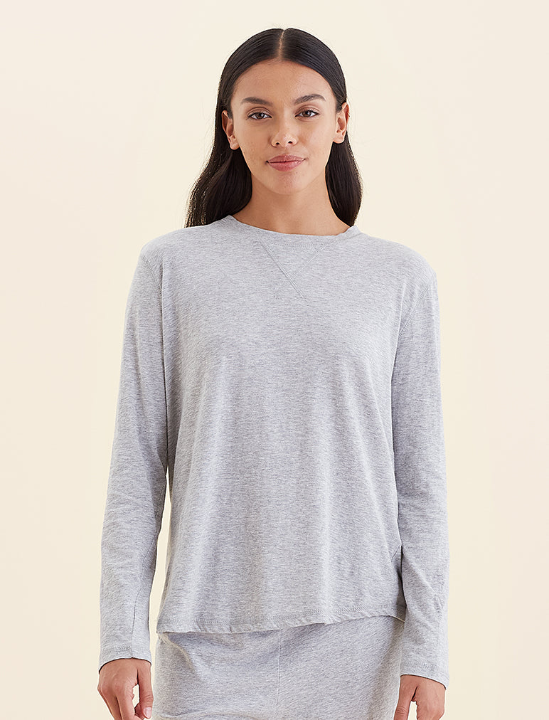 Jada Organic Cotton Knit Long Sleeve Tee