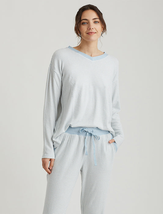 Feather Soft V-Neck LS Top and Jogger