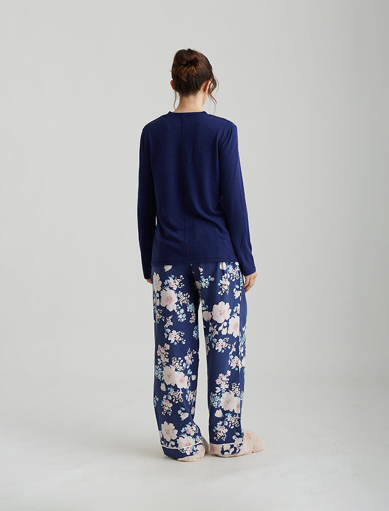 Alice Floral Pant and Feather Soft Long Sleeve Top