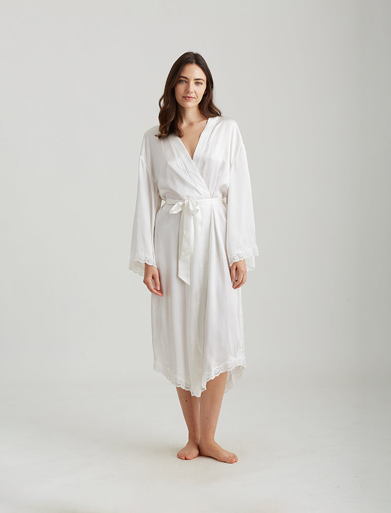 Camille Silk Lace Maxi Robe