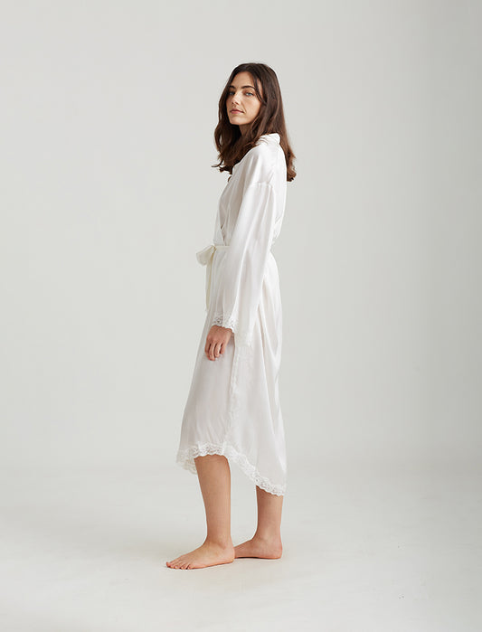 Camille Silk Lace Maxi Robe