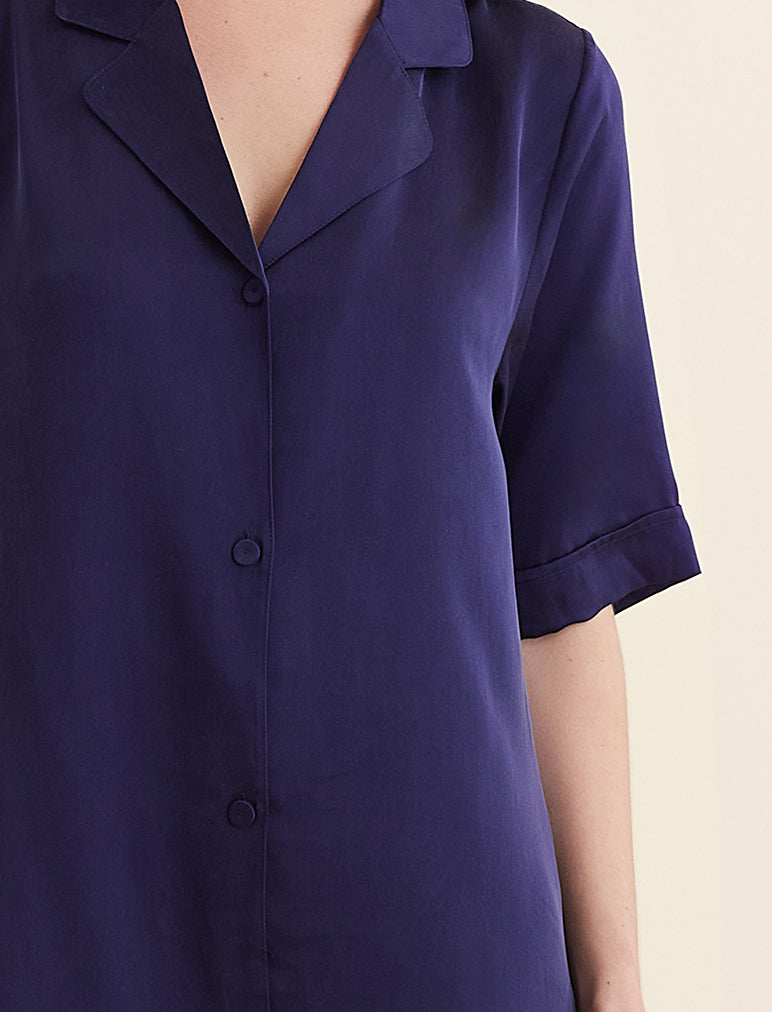 Audrey Washable Silk Short Sleeve Nightshirt