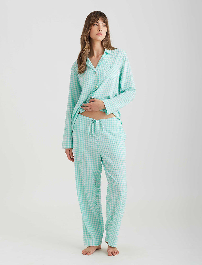 Papinelle  Comfy Plaid PJ in Navy – Papinelle Sleepwear US