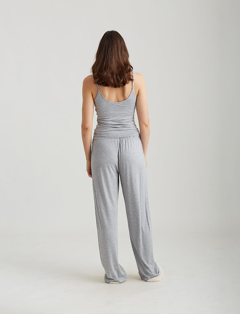 me Women's Striped Sleep Pants - Grey Marl