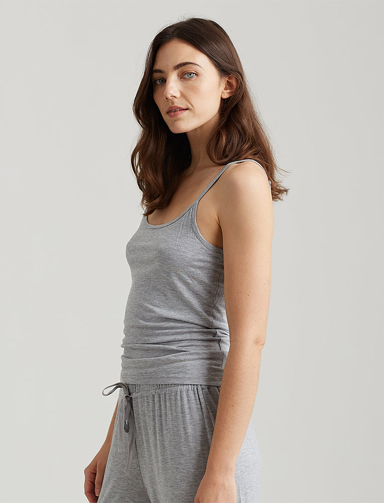 Buy Grey Marl Ribbed Cami M | Pyjamas | Tu
