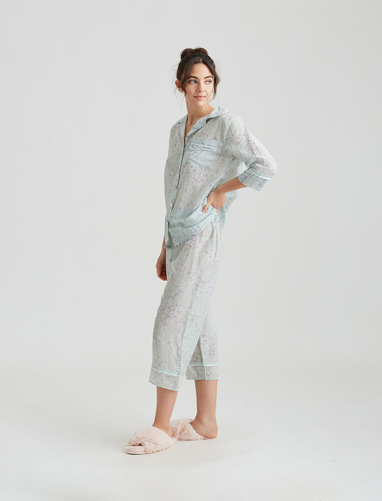 Pyjama Top With Built in Bra Sleepwear Loungewear Set With Shelf Bra -   UK