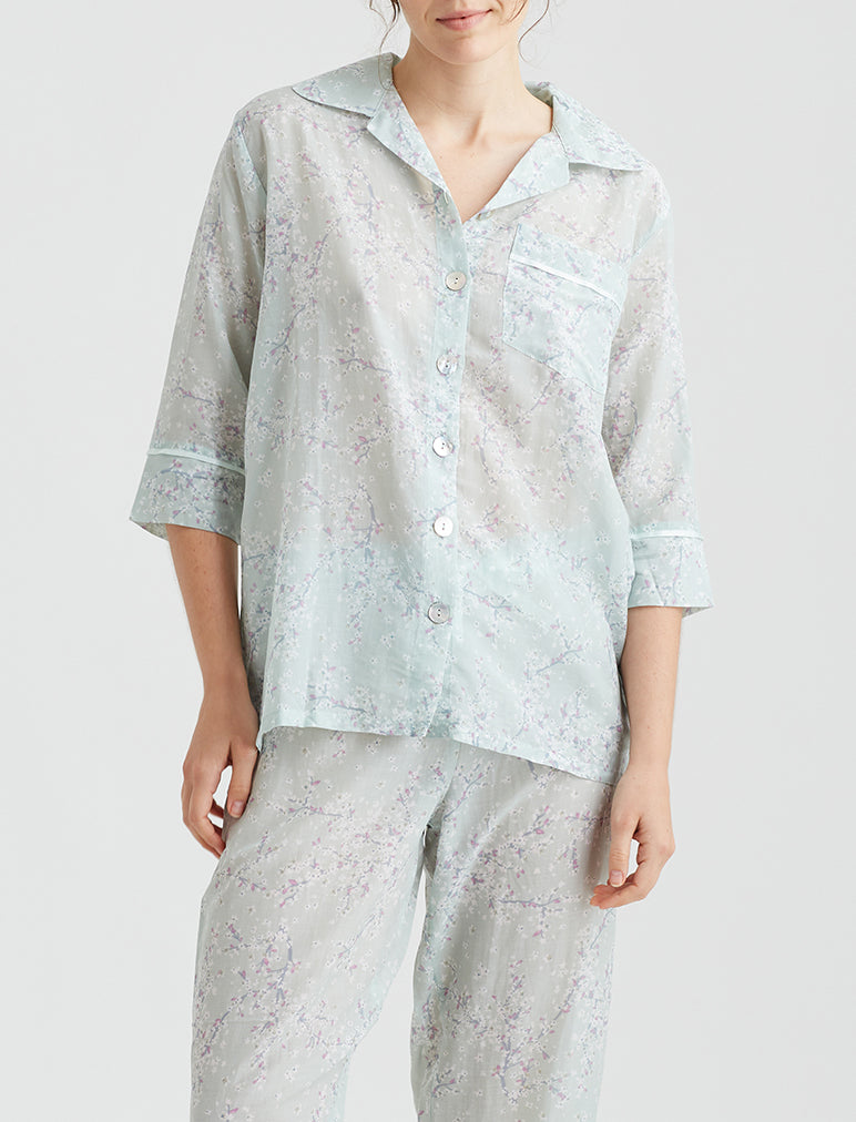 Pyjama Top With Built in Bra Sleepwear Loungewear Set With Shelf Bra -   UK