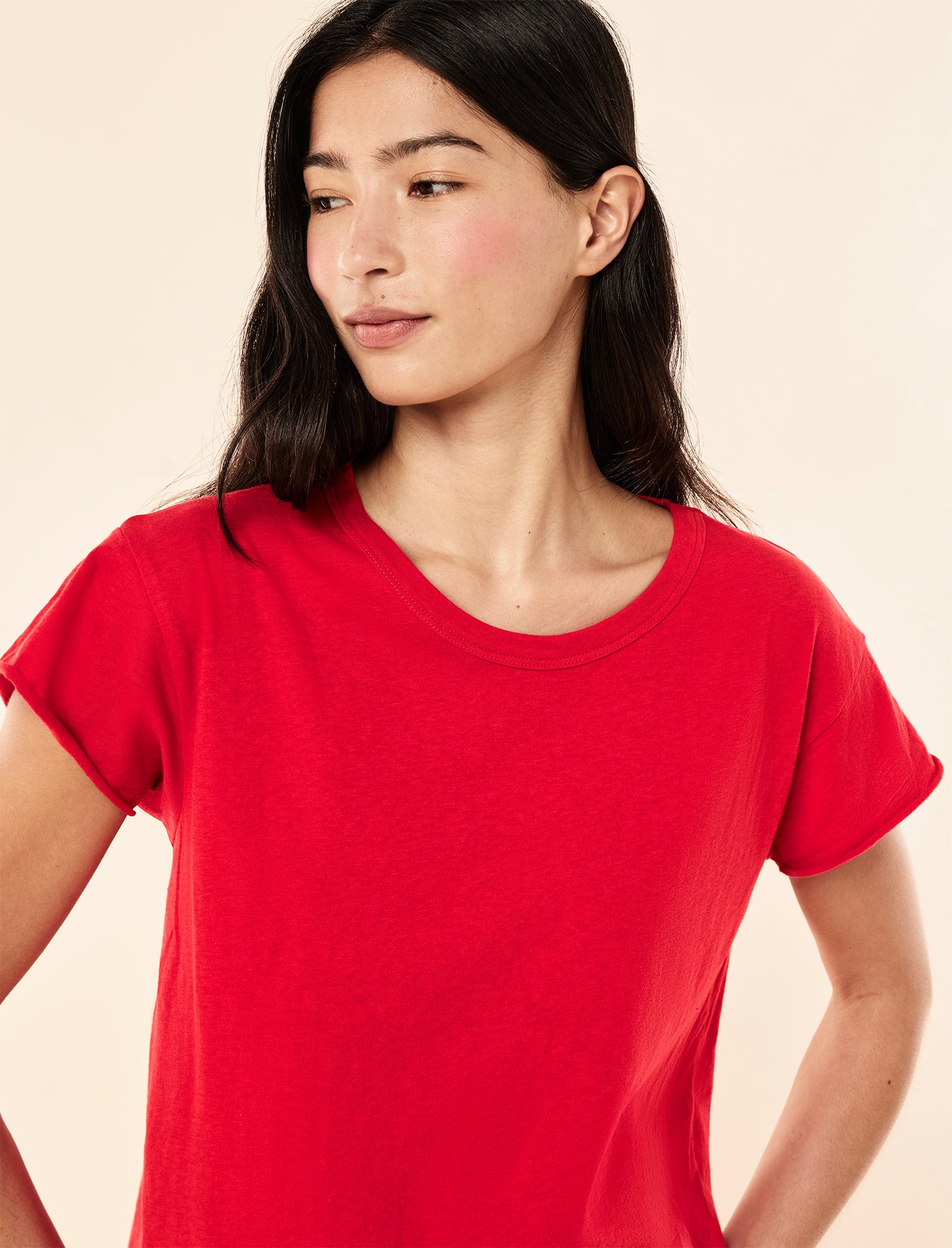 Jada Organic Cotton Knit Boxy Tee