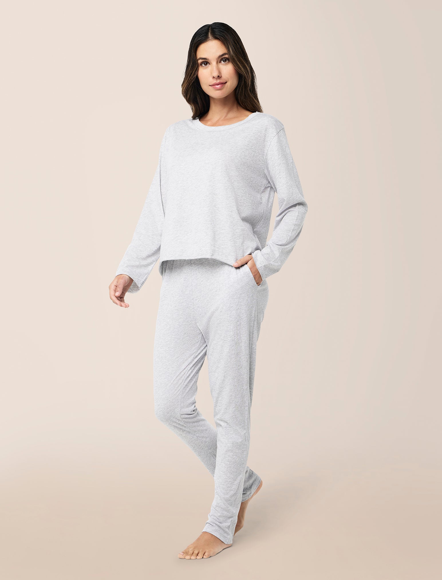 Jada Organic Cotton Boxy Long Sleeve Tee