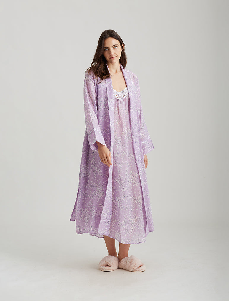Papinelle Sleepwear Karolina Peach Floral Cotton Nightshirt Gown 23042 –  The Bra Genie