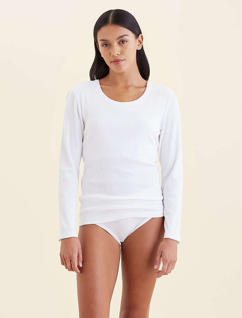 Buy 2 for $80 | Milla Rib Shelf Bra Long Sleeve Tee