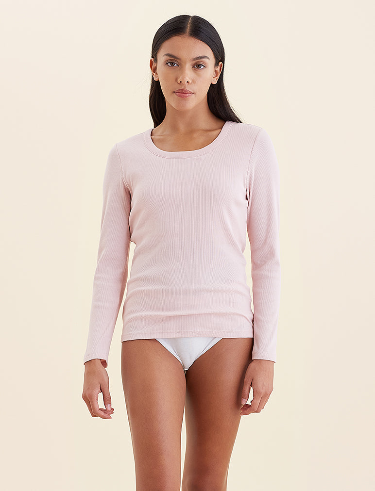 Milla Rib Shelf Bra Long Sleeve Tee