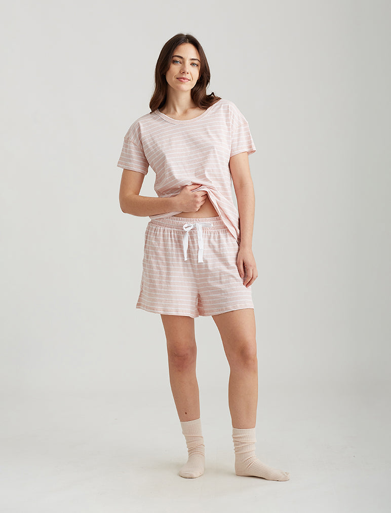 Jada Organic Cotton Knit Boxer PJ Set